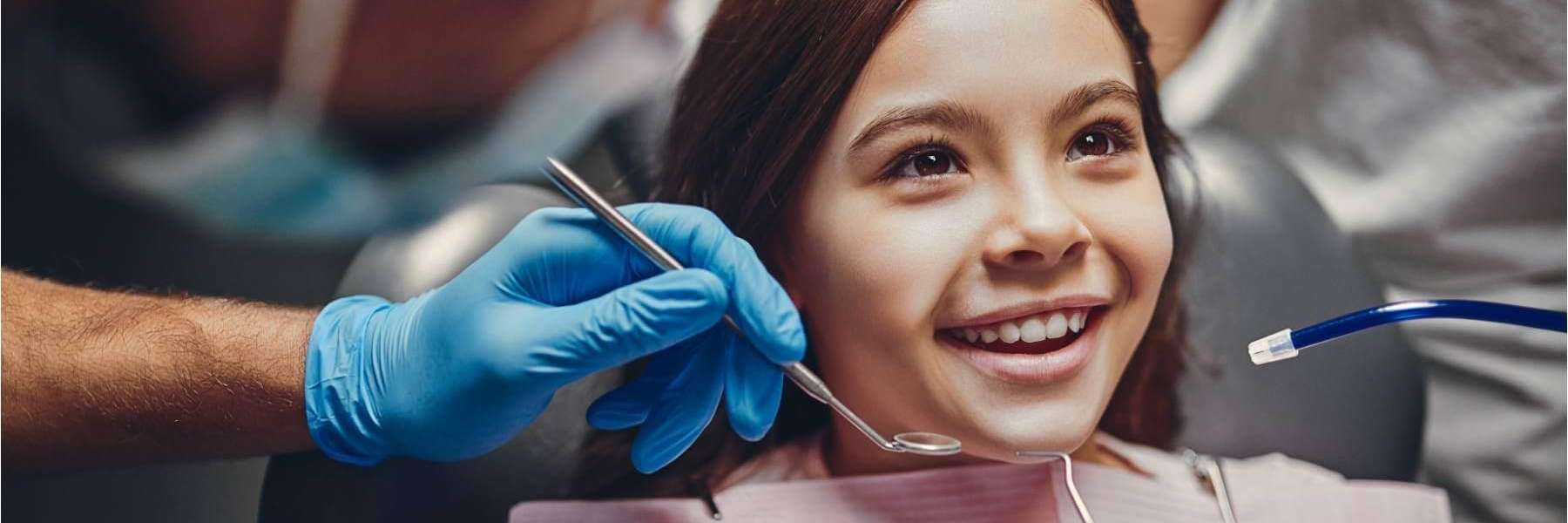 Young child getting dental work